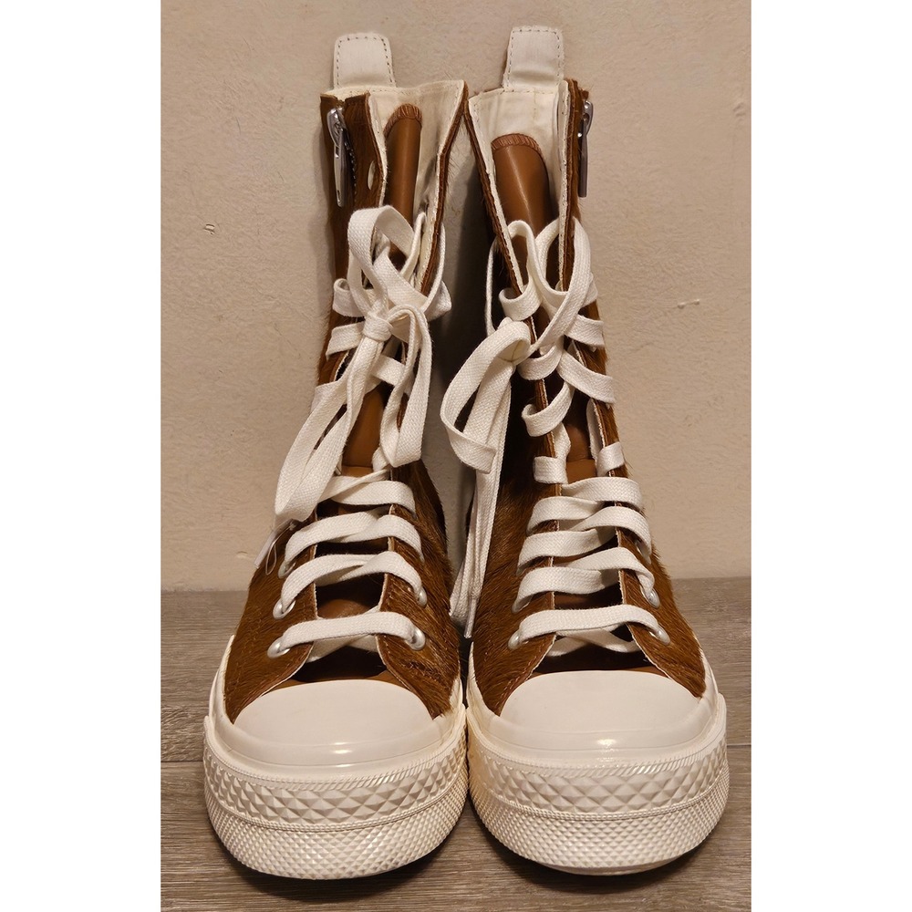Converse Chuck Taylor 70 Plus X Hi Platform Brown Calf Hair Boots A13831C Size 6 - Picture 3 of 9